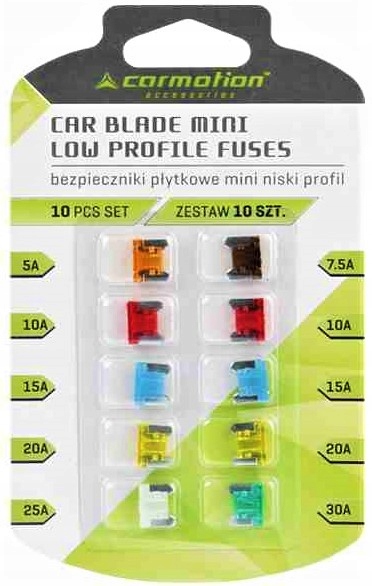 

Bezpieczniki Płytkowe Mini Niski PROFILx10 Blister