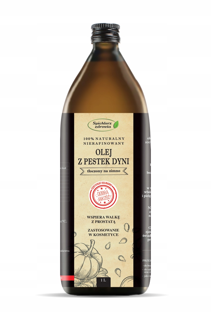 

Prozdrowotny Olej Z Pestek Dyni 1000ml Świeży Smak