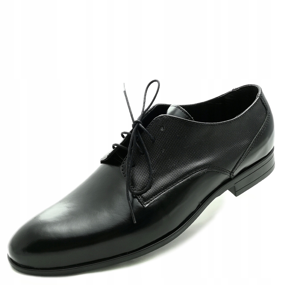 Pánské černé kožené polobotky 801