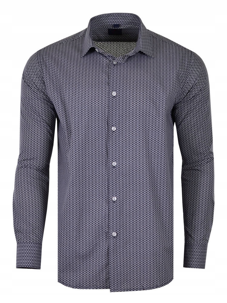 50/51 Košile Vzory Černá Dlouhá Velká