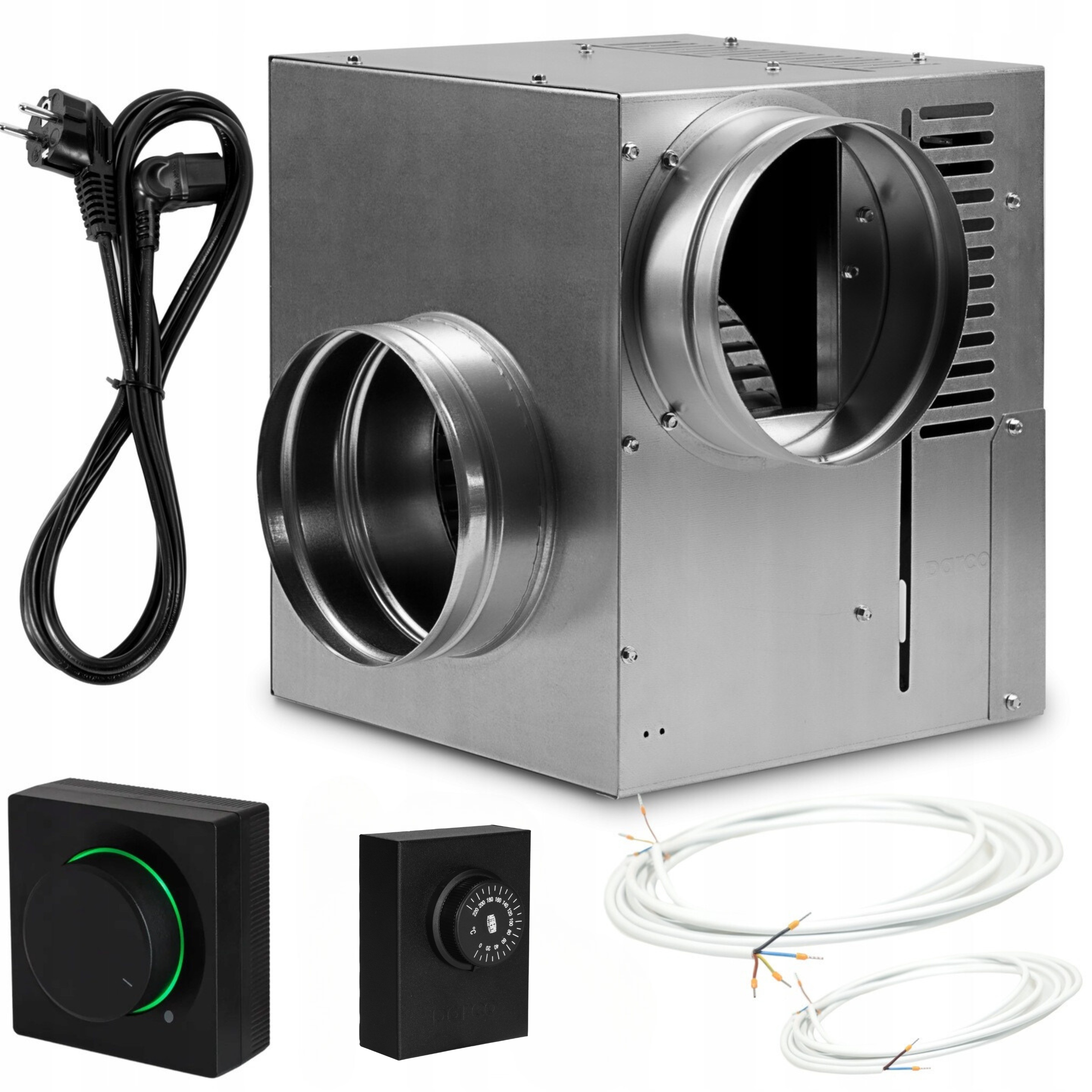 Komínový Ventilátor Dgp fi 150 mm 860 m3/h Regulátor Sada káblov