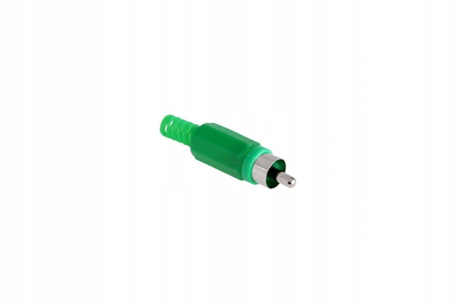 

Wtyk Rca Plastikowy Zielony Na Kabel