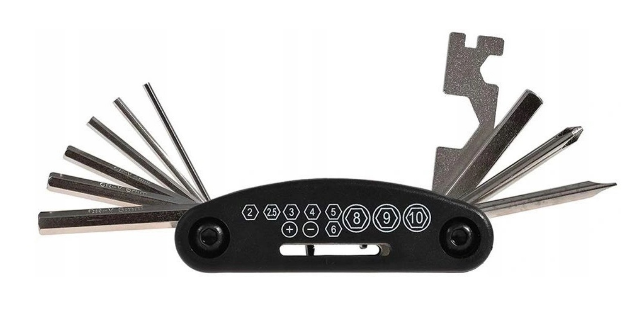 Zestaw kluczy na rower Multi-Klucz MULTITOOL 16w1 Kod producenta ZESTAW KLUCZY ROWEROWYCH do ROWERU IMBUS