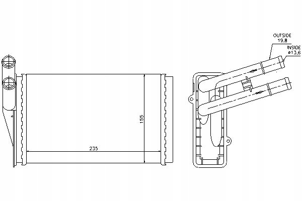 Nissens Ohřívač (230X155X40) Audi 80, A4, Coup Asistent řidiče #28