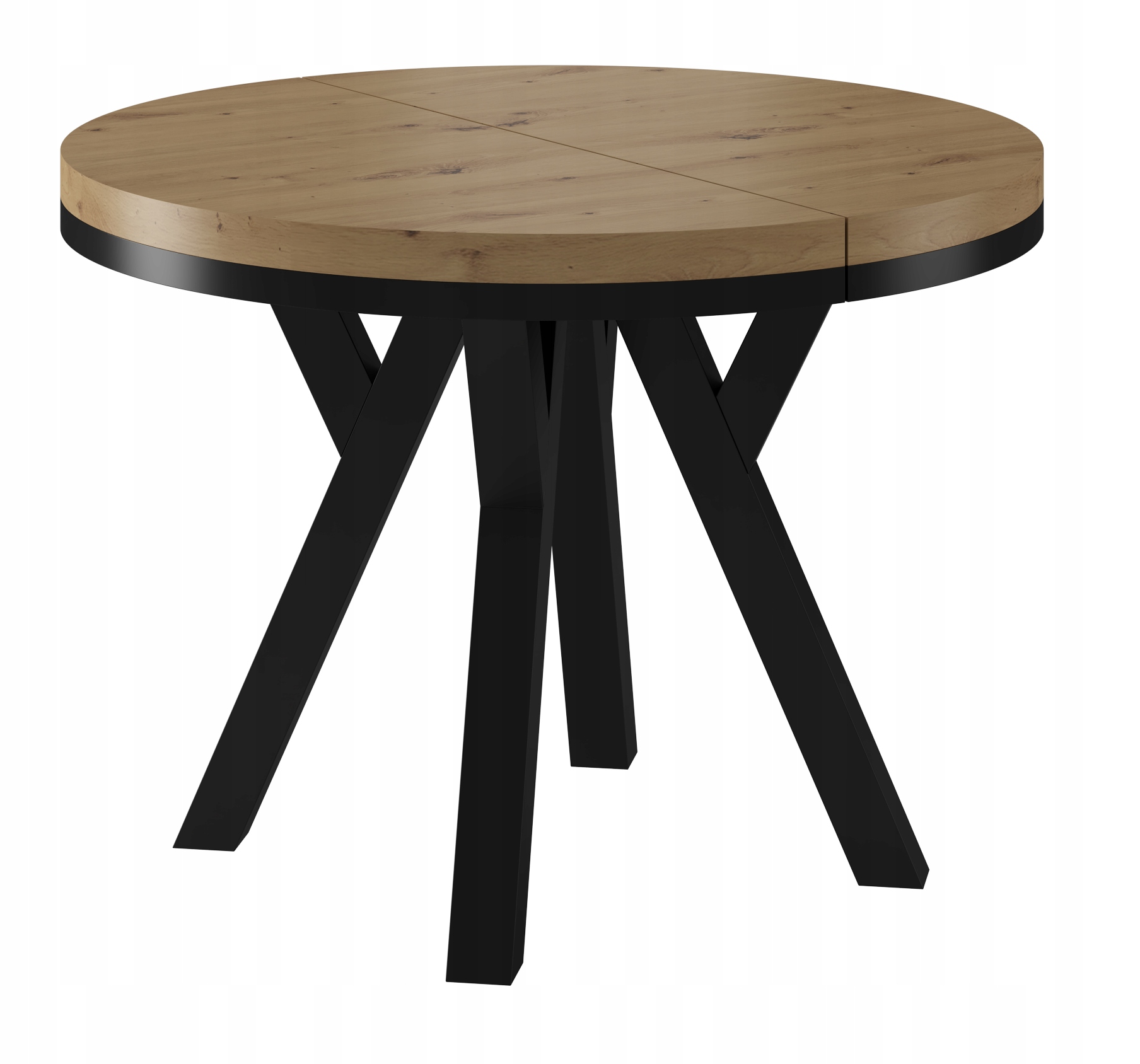 STÓŁ OKRĄGŁY ROZKŁADANY LOFT NOGA Y 100 X 100 X 75 CRAFY ZŁOTY Stan opakowania oryginalne