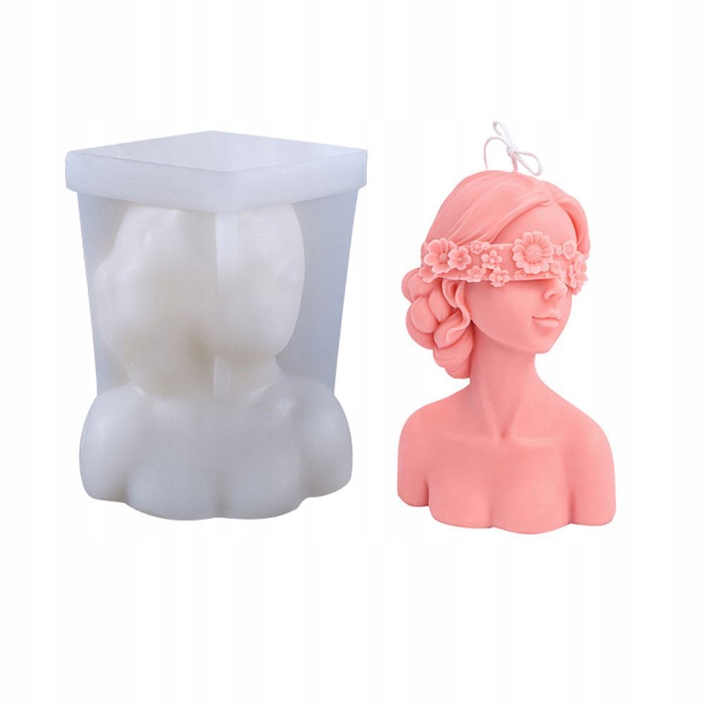 Forma Do Świec Silikonowa 3D Twarz Dziewczyna Body