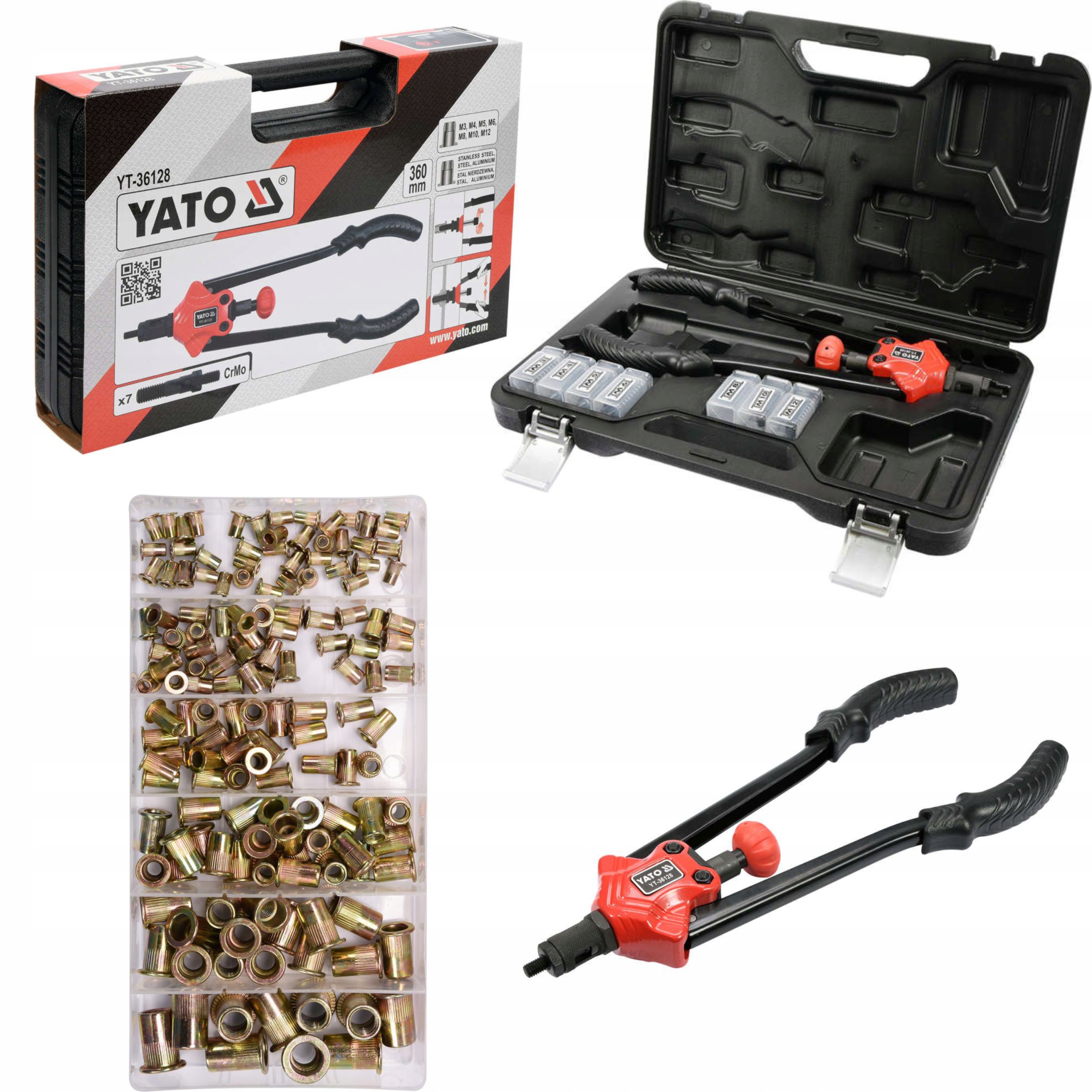 

Nitownica Ręczna Nitonakrętek M3-M12 Yato YT-36128