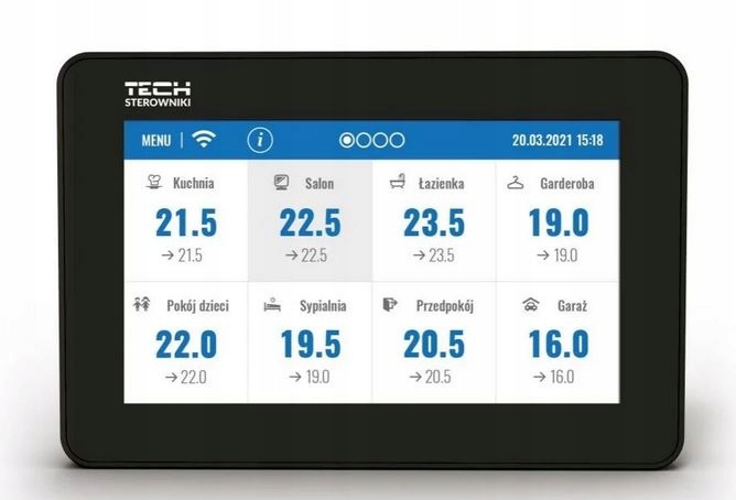 Tech M-12T uniwersalny panel kontrolny sterowników ogrzewania Czarny kc581