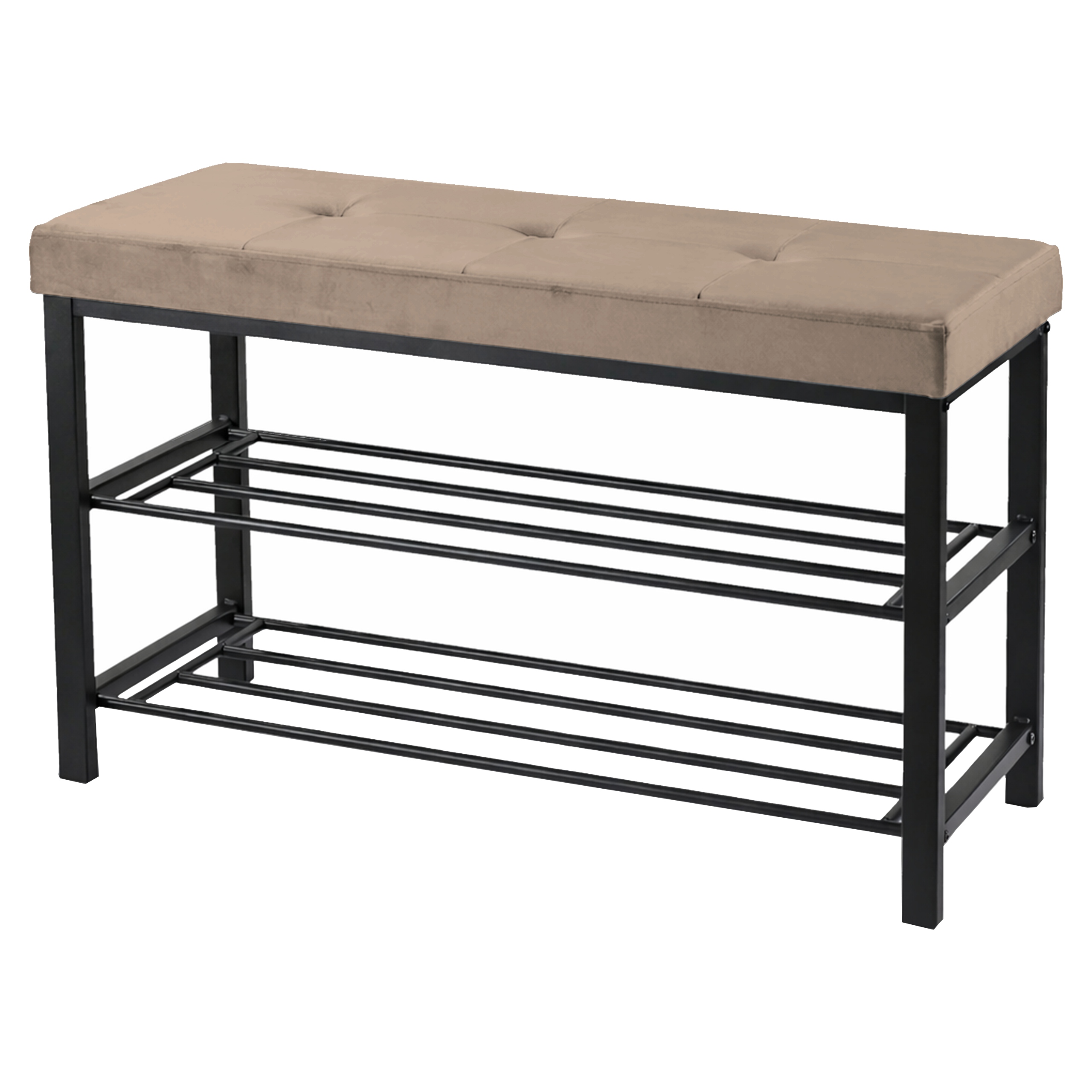 ŁAWKA TAPICEROWANA SZAFKA NA BUTY SIEDZISKO LOFT 79CM BRĄZ