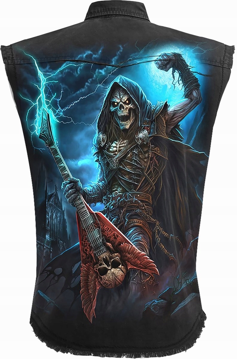 Dead Metal Denimová vesta bez rukávů Spiral 3XL