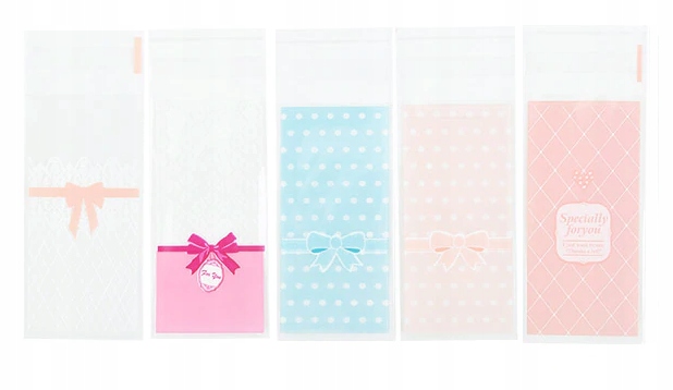 

ZW8 MIX Woreczki Do Prezentów Folia Klej 5x10szt