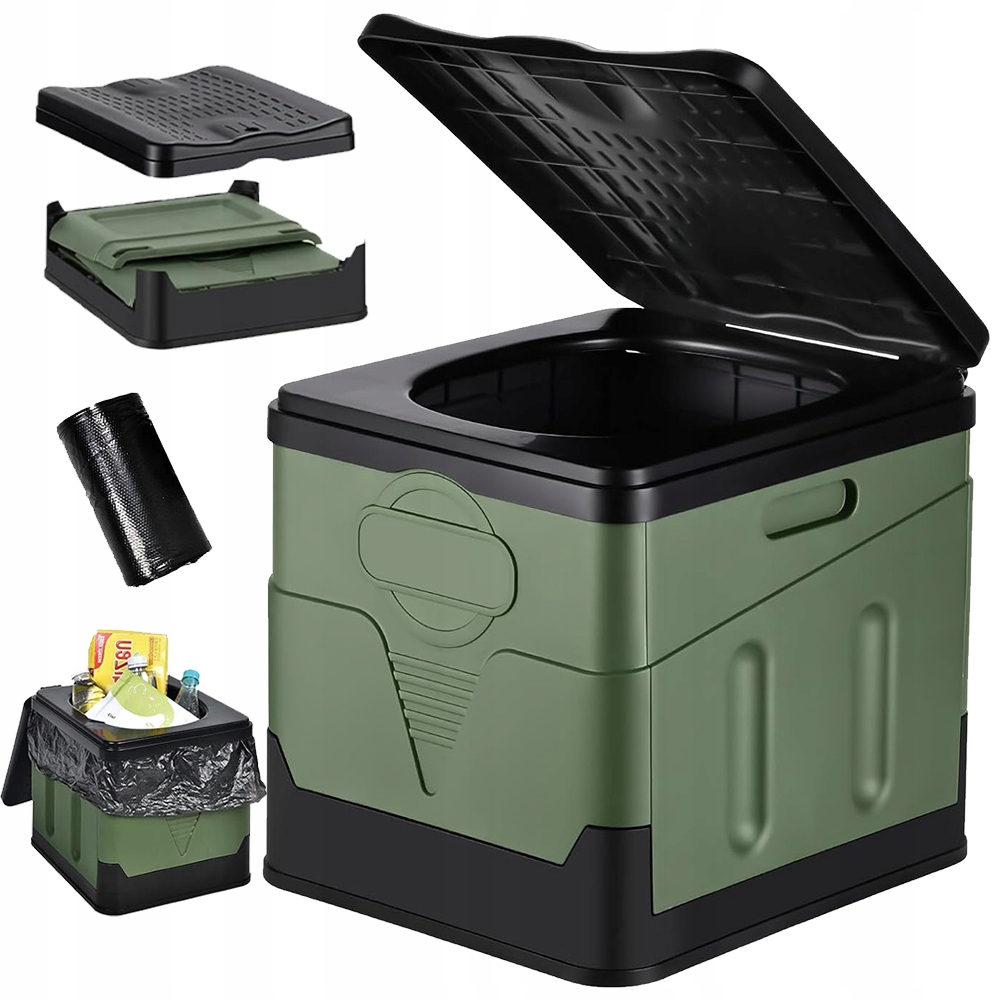 TOALETA TURYSTYCZNA SKŁADANA PRZENOŚNA WORKI POKROWIEC DO KAMPERA NAMIOT