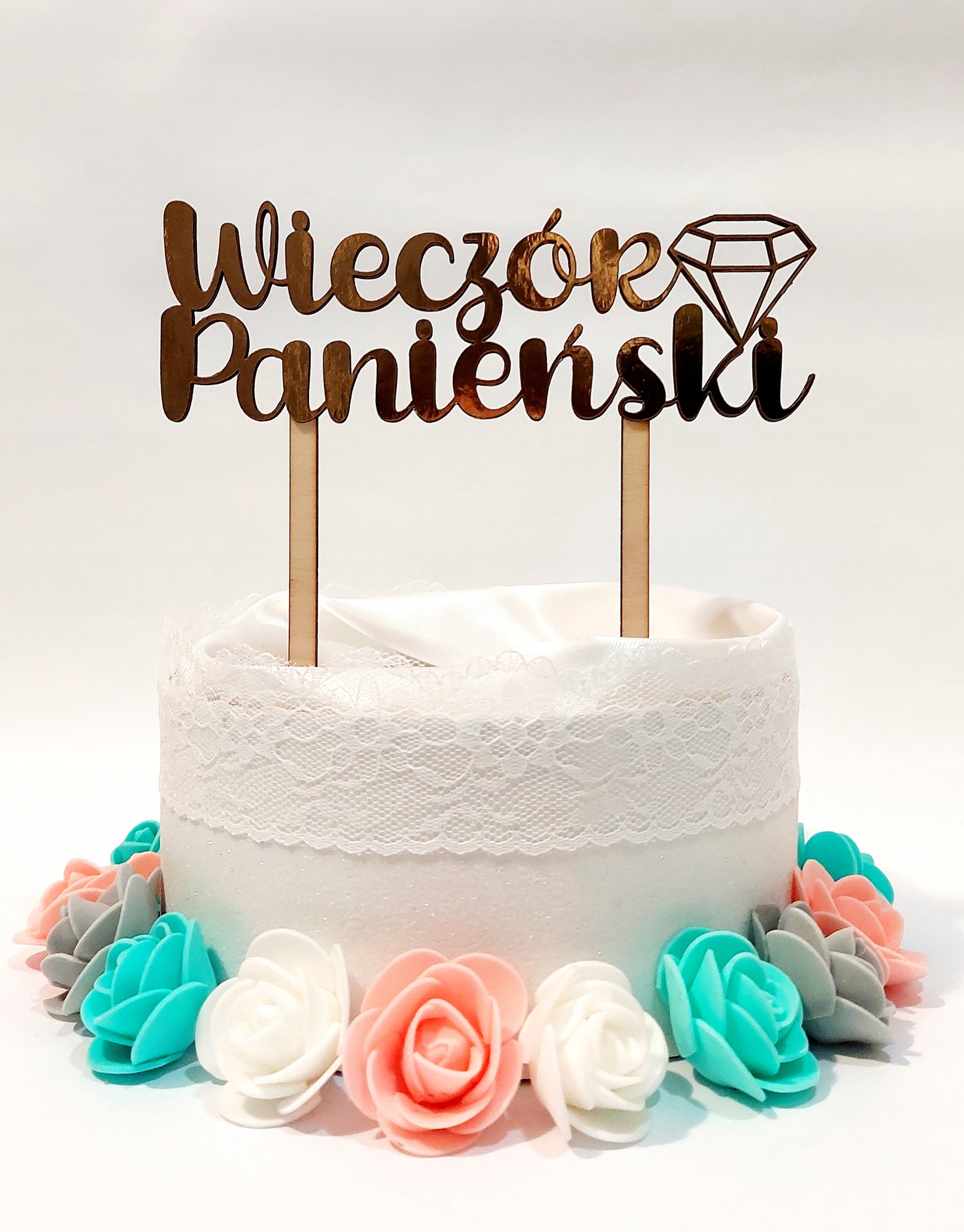

Topper lustrzany Wieczór Panieński złoty srebrny