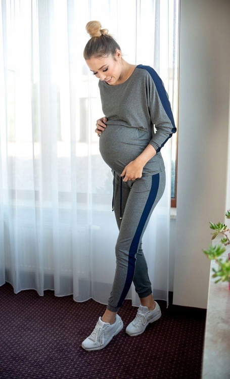 Tepláková souprava 500 Miracle pro těhotné a kojící matky, šedá