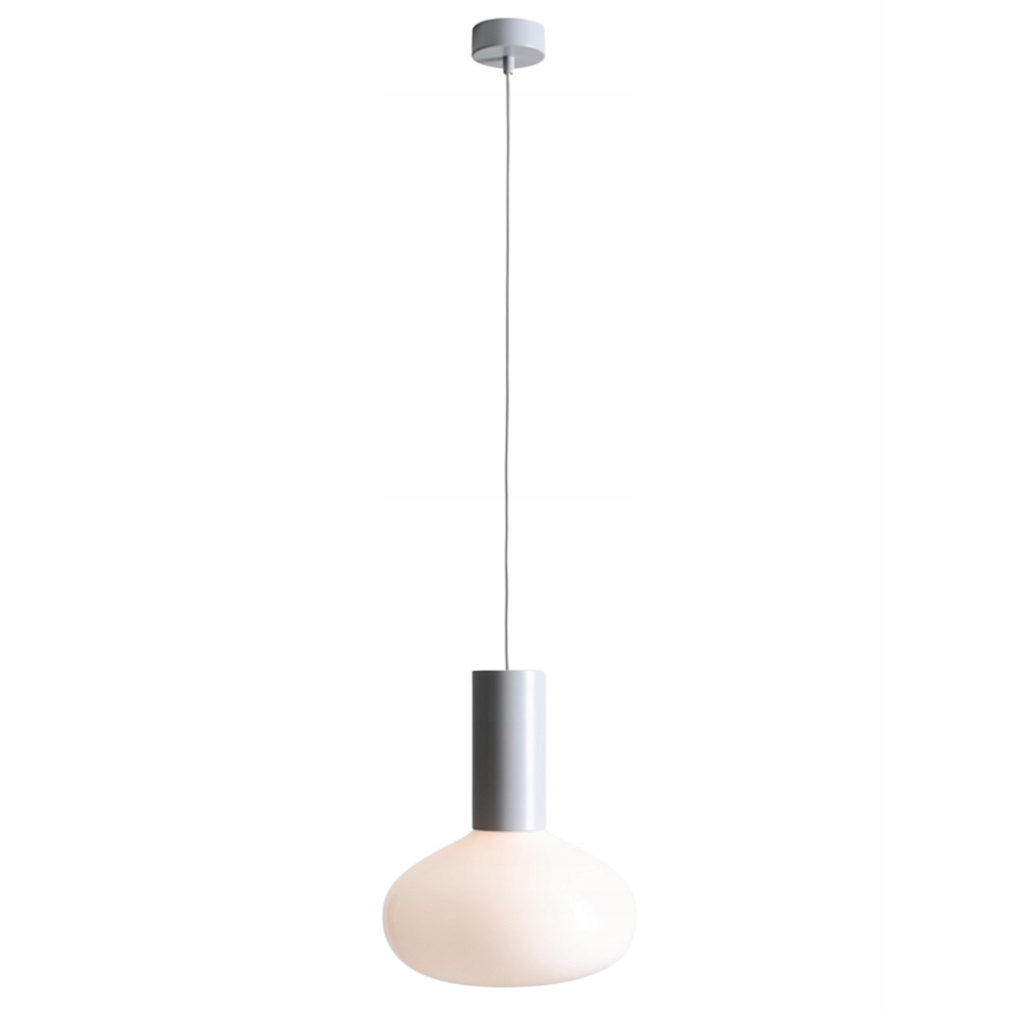 Lampa wisząca Aldex Flo M E14 10W Metalowa Szara Biała do Salonu