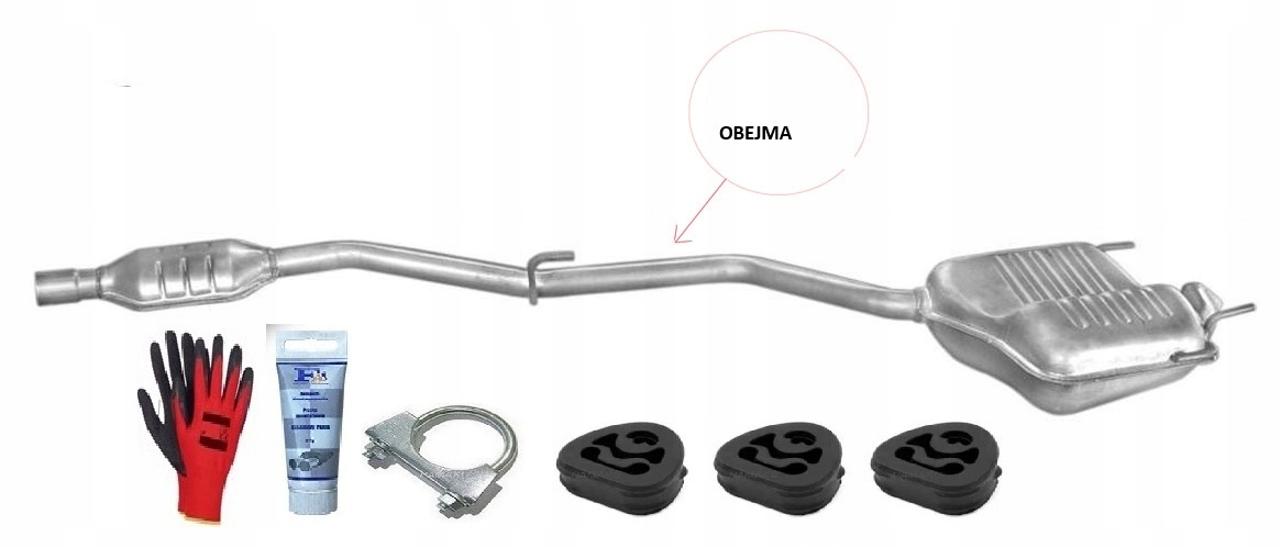 sada tlumičů výfuku Mercedes C 180 W202 T202 bonus