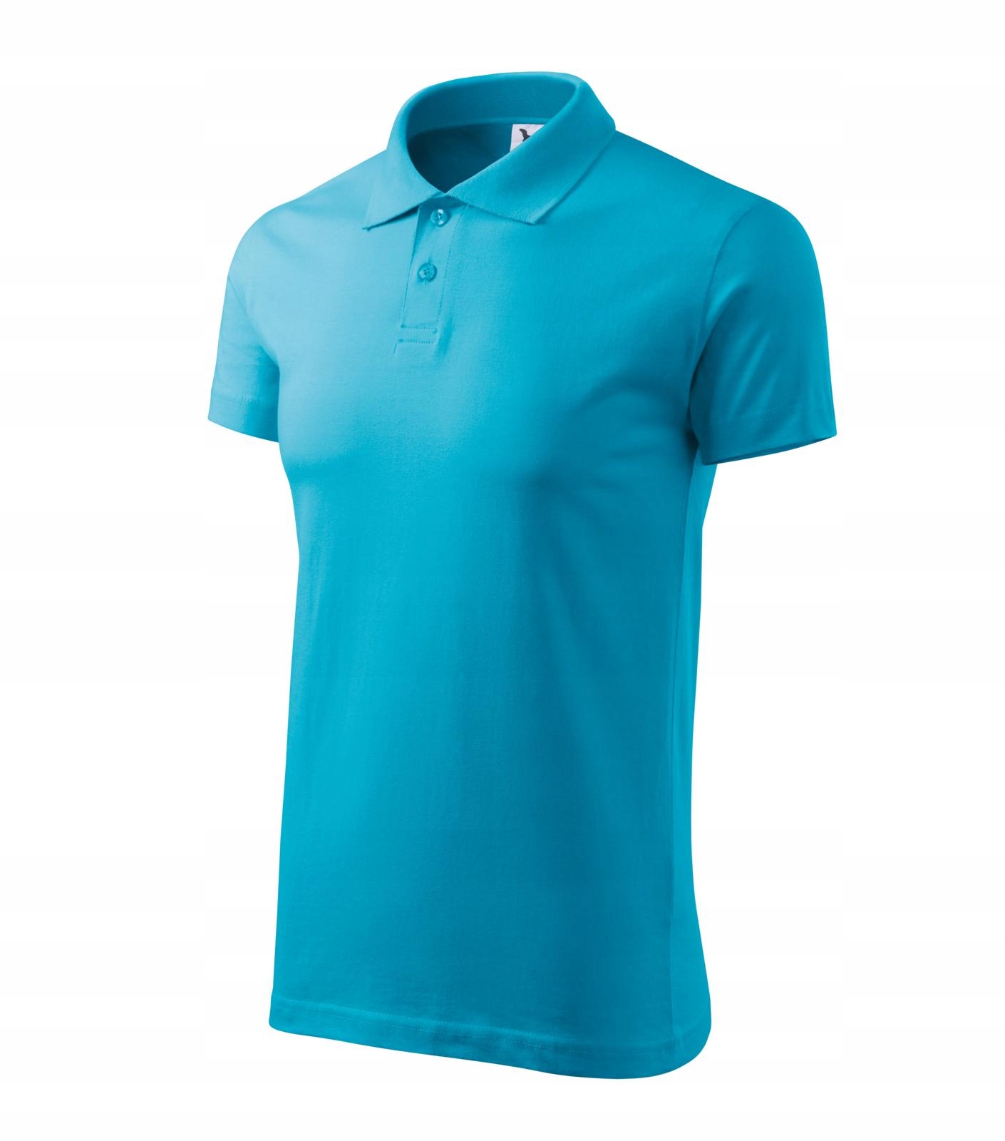 

Męska koszulka Polo Single 202 t-shirt Turkus M