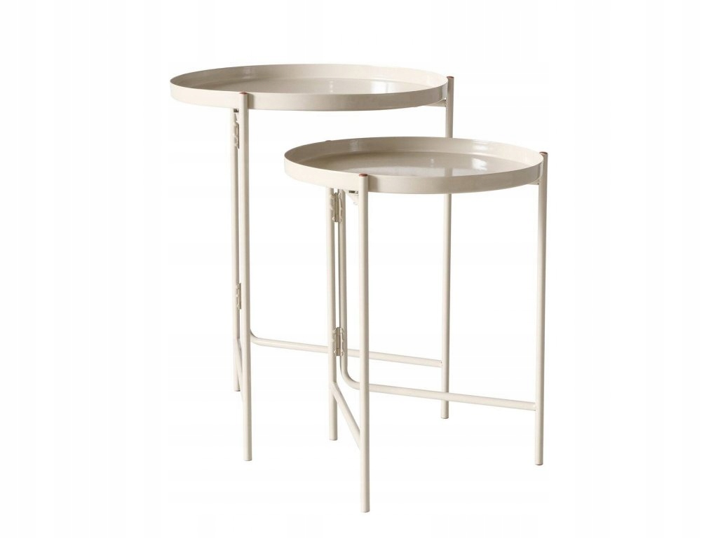 Súprava dvoch kávových stolíkov Drago, béžová, 2 ks