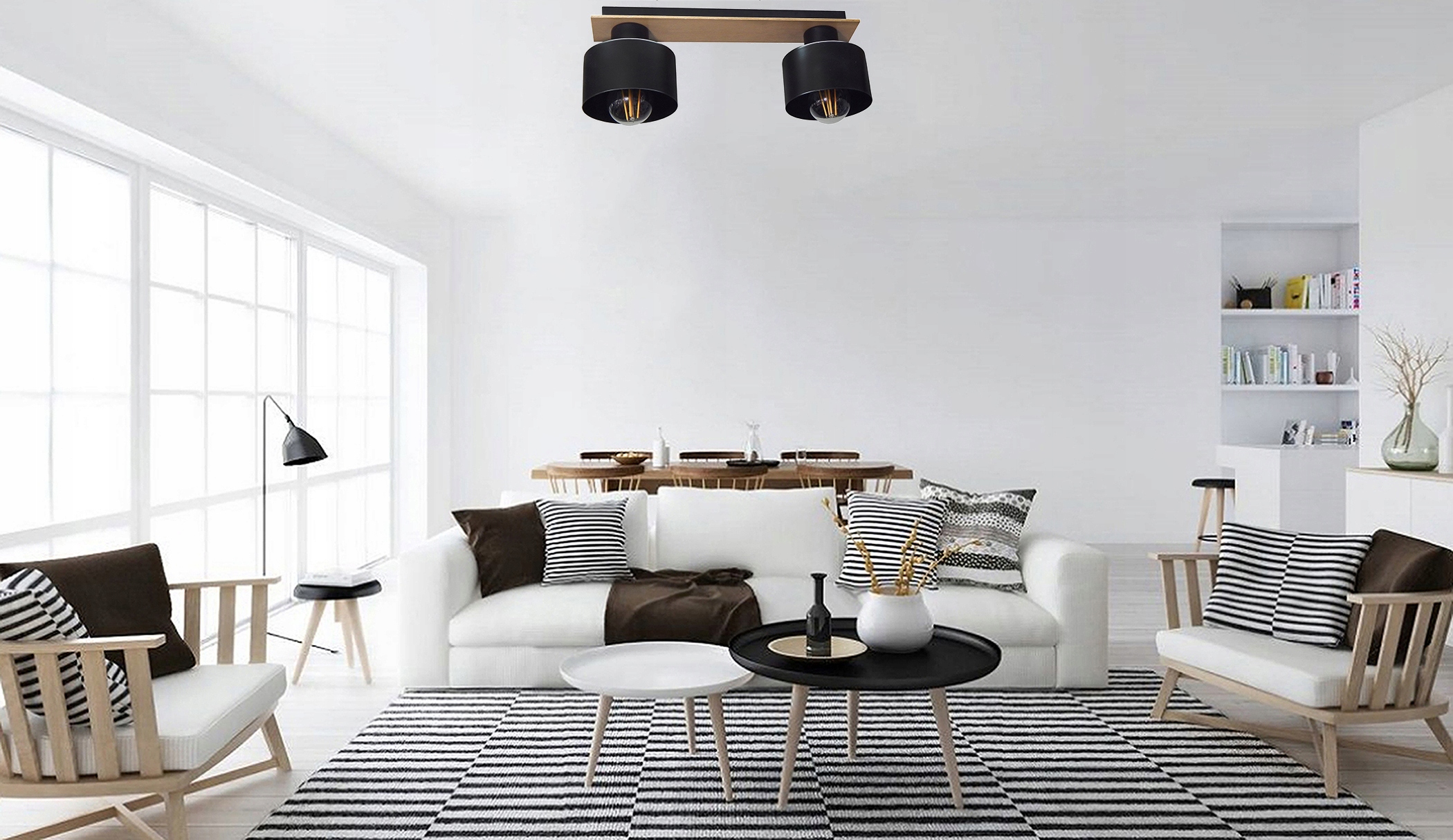 LAMPA PLAFON SUFITOWY ŻYRANDOL 015-2PL LED E27 LOFT SALON KUCHNIA POKÓJ Kod producenta 015-2PL