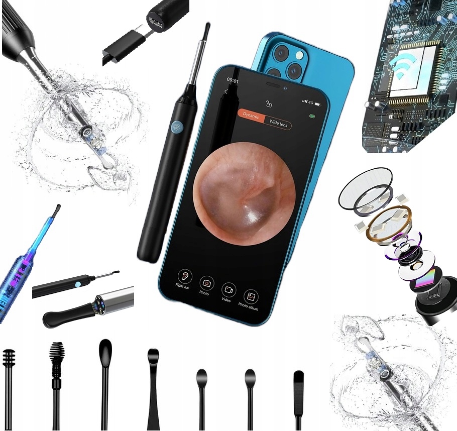 Wziernikowanie Czyszczenie Ucha Z Kamera Irygator