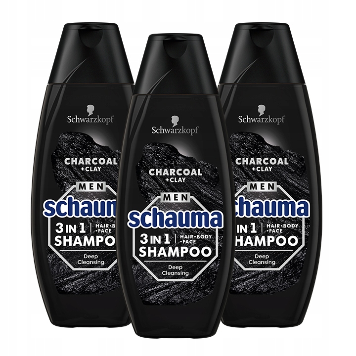 

Schauma Szampon Men 3w1 z Glinką i Węglem 400ml x3