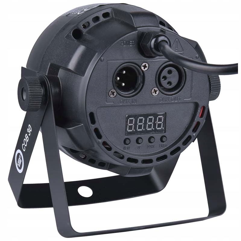 REFLEKTOR KOLOROFON MOCNY LEKKI PAR LED RGB LIGHT4ME COB 30 CZARNY + PILOT Model COB 30