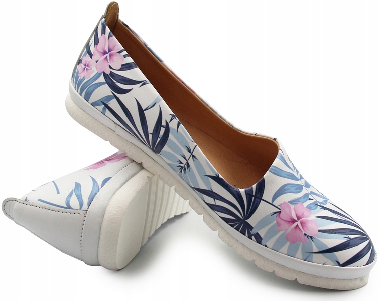 Elegantní baleríny s rostlinným motivem pro ženy na jaře Pro nohy 38