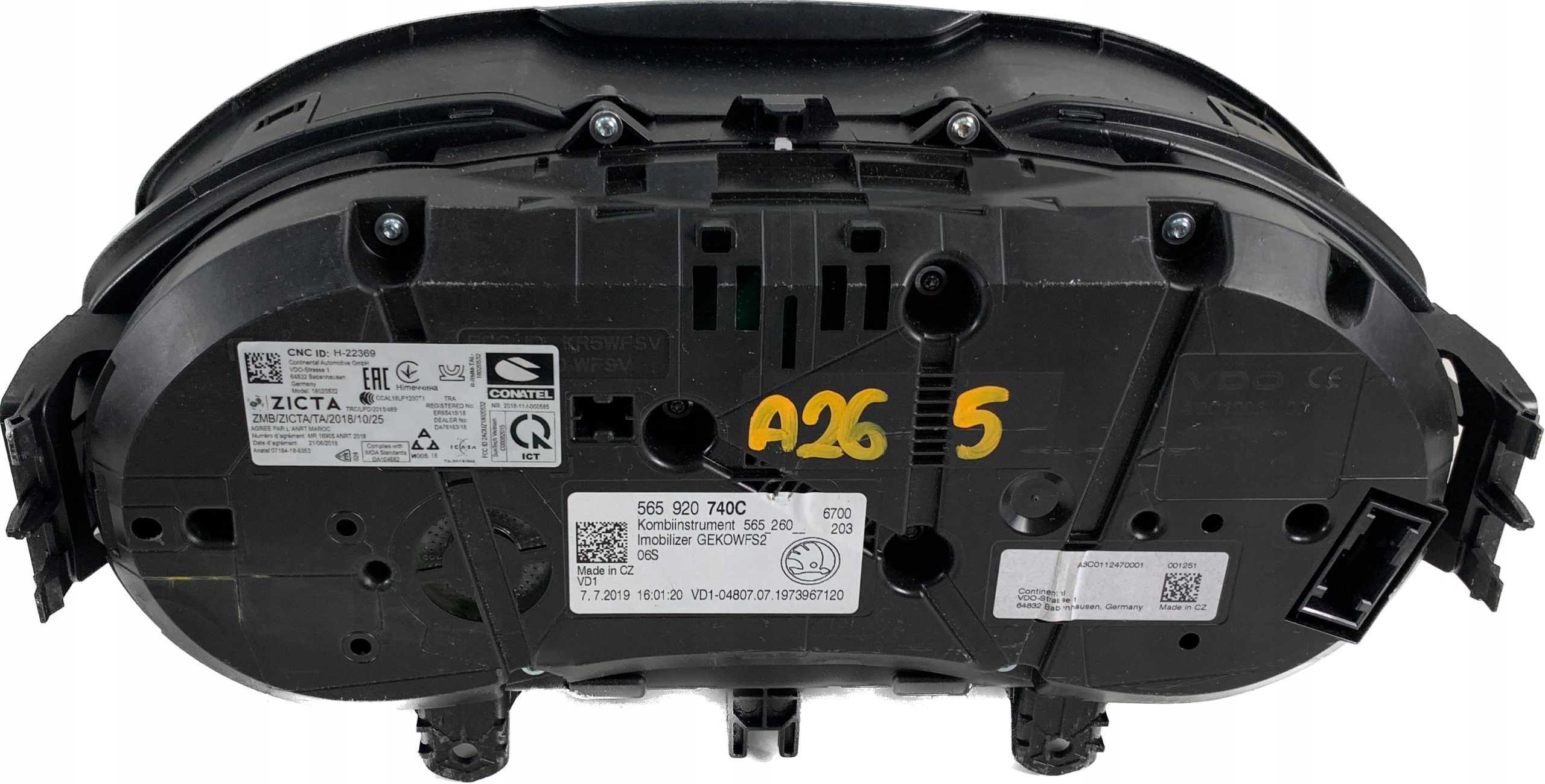dials dials SKODA KAROQ KODIAQ 565920740C