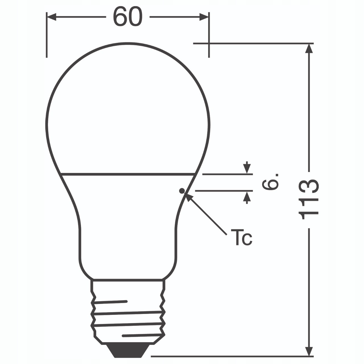 3x Żarówka LED E27 A60 8,5W 60W 806lm 4000K OSRAM Moc 8.5 W