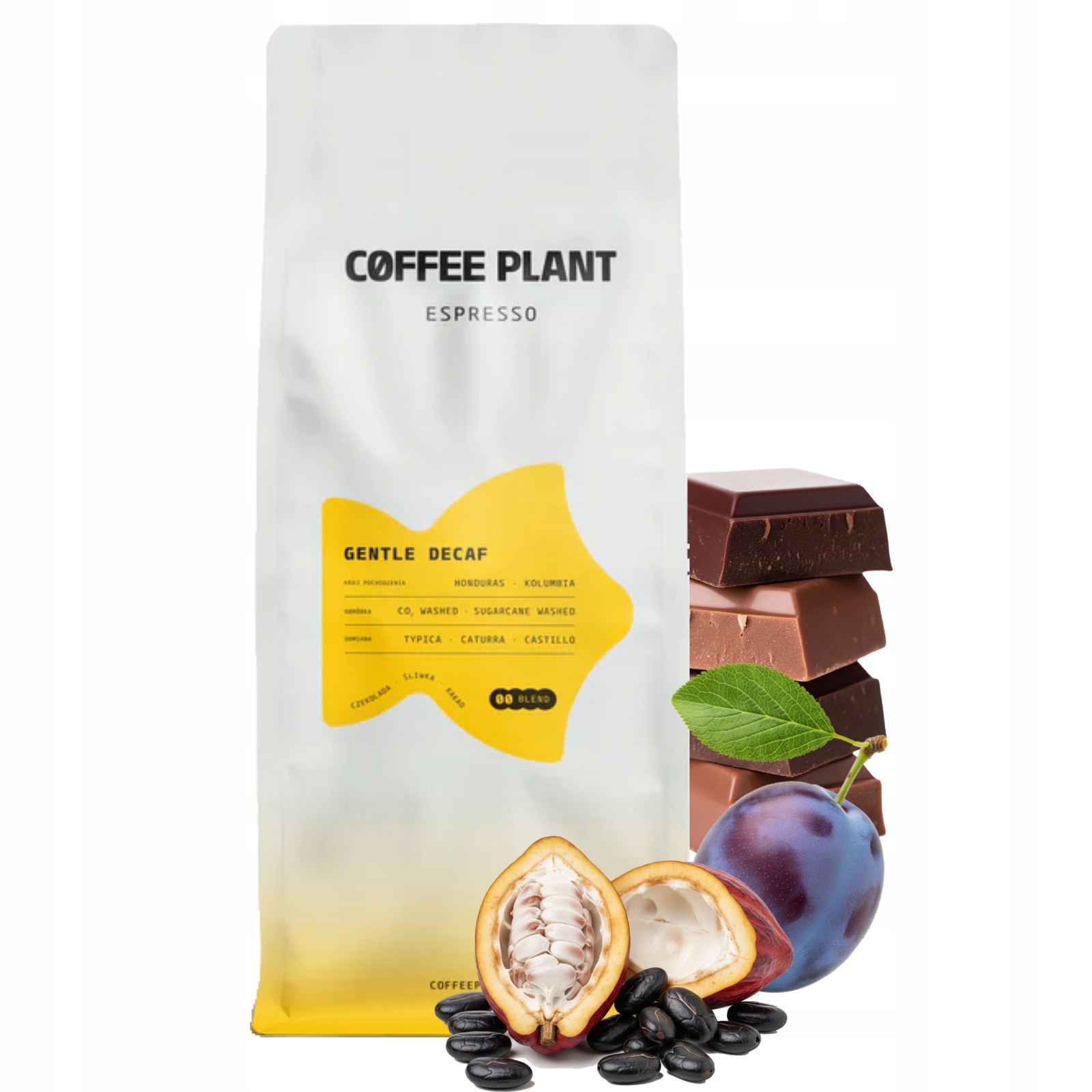 Káva zrnková bezkofeinová Coffee Plant Gentle Decaf Espresso Arabika 1 kg