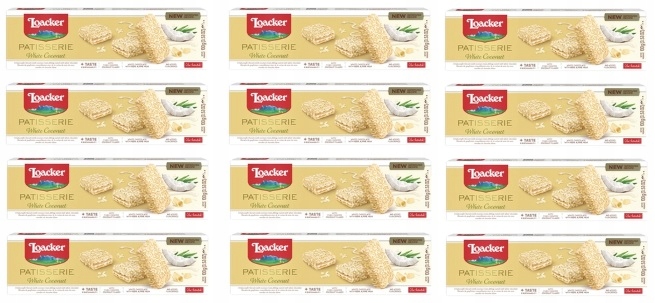 12x 100g Loacker Patisserie wafle z kremem kokosowym Karton