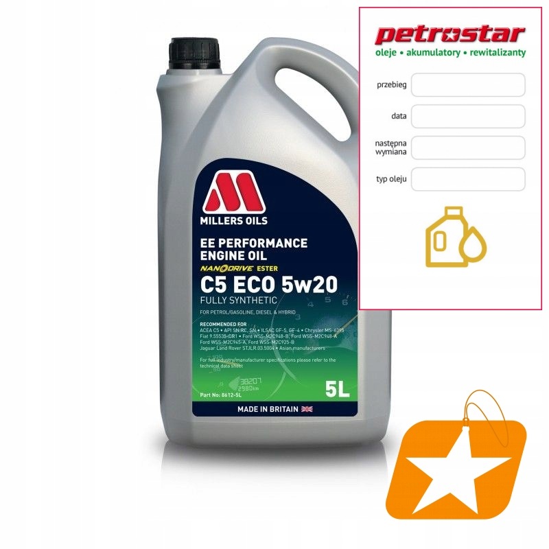 Millers Oils Ee Performance C5 Eco 5W20 5L