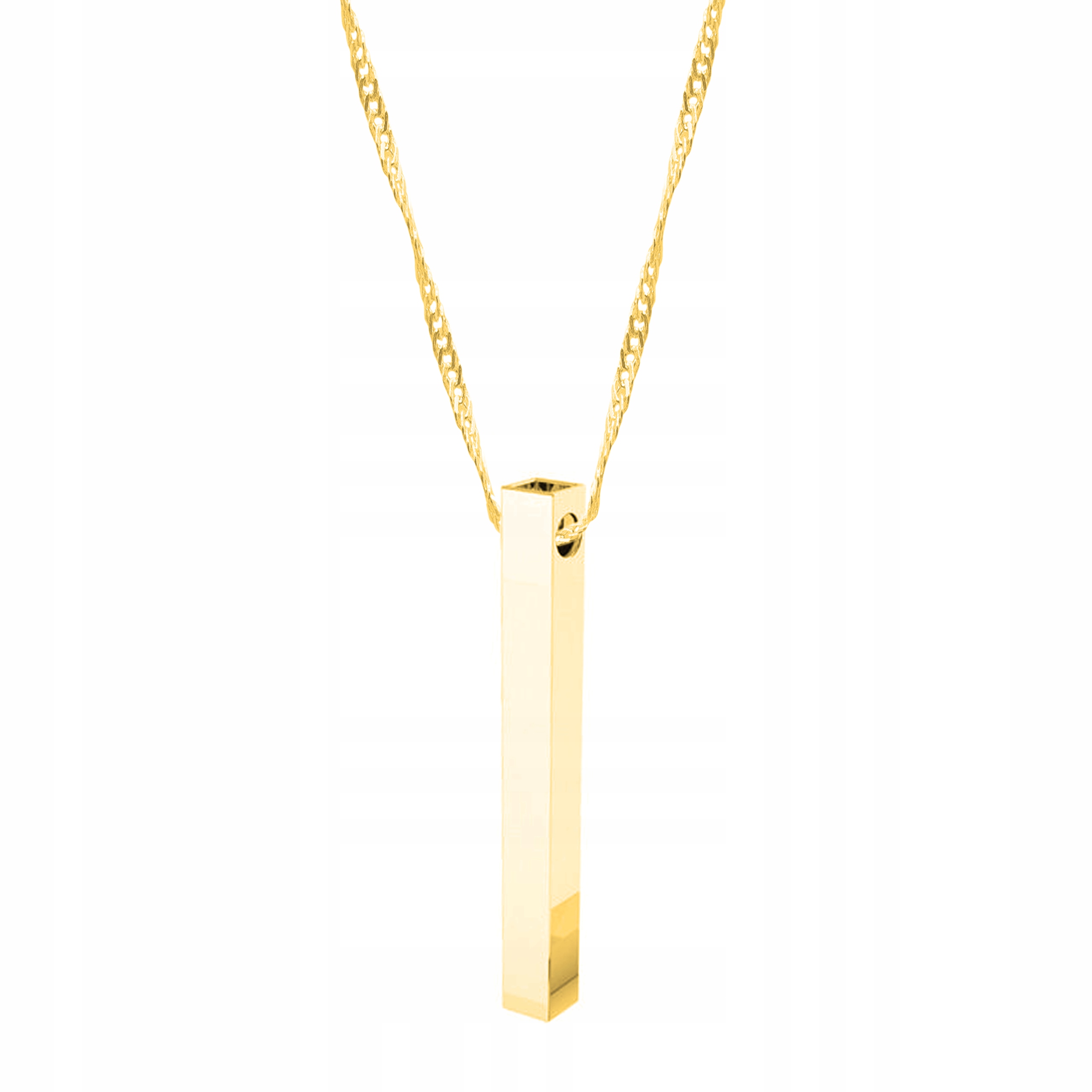 Řetízek zlatý náhrdelník 925 Obdélníková Trubička
