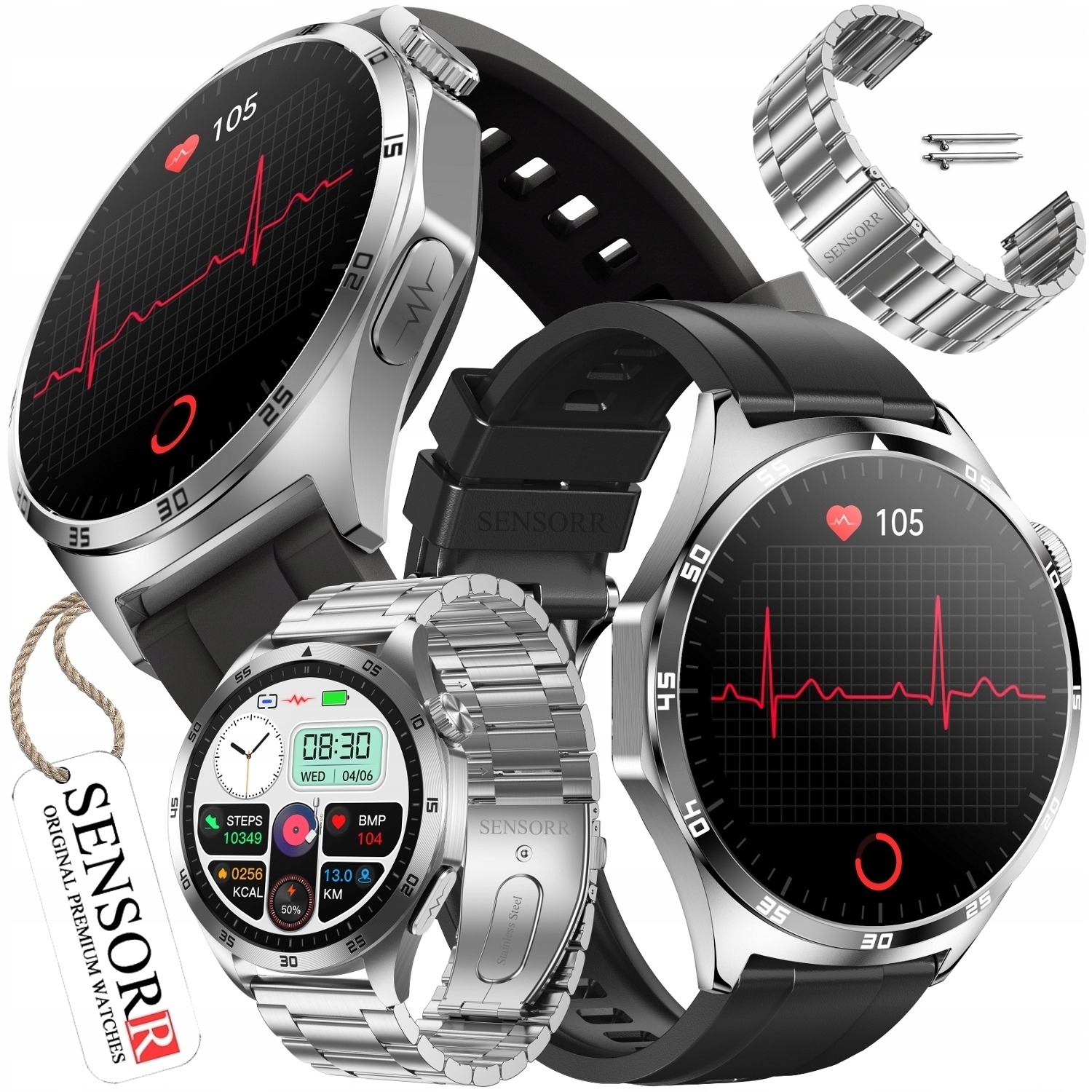 Zegarek Męski Smartwatch Rozmowy Ekg Pomiar Cukru Ciśnienie Temperatura Pl