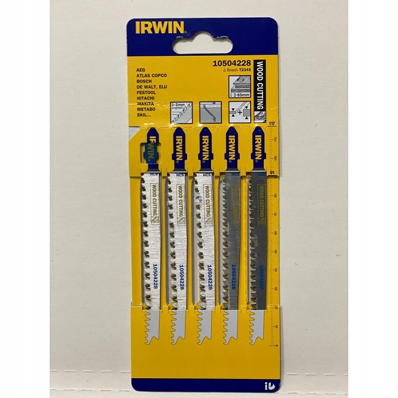 Pilový List Na Dřevo Do Přímočaré Pily Komplet 5KUSŮ Typ T234X I-10504228