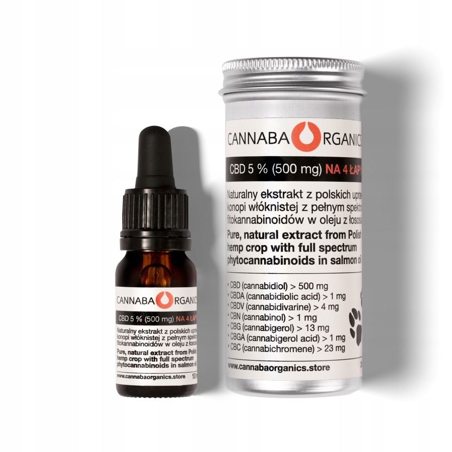 Levně Konopný Olej Pro Psa Kočku 5% Cbd (500 mg) 10 ml Cannaba Organics