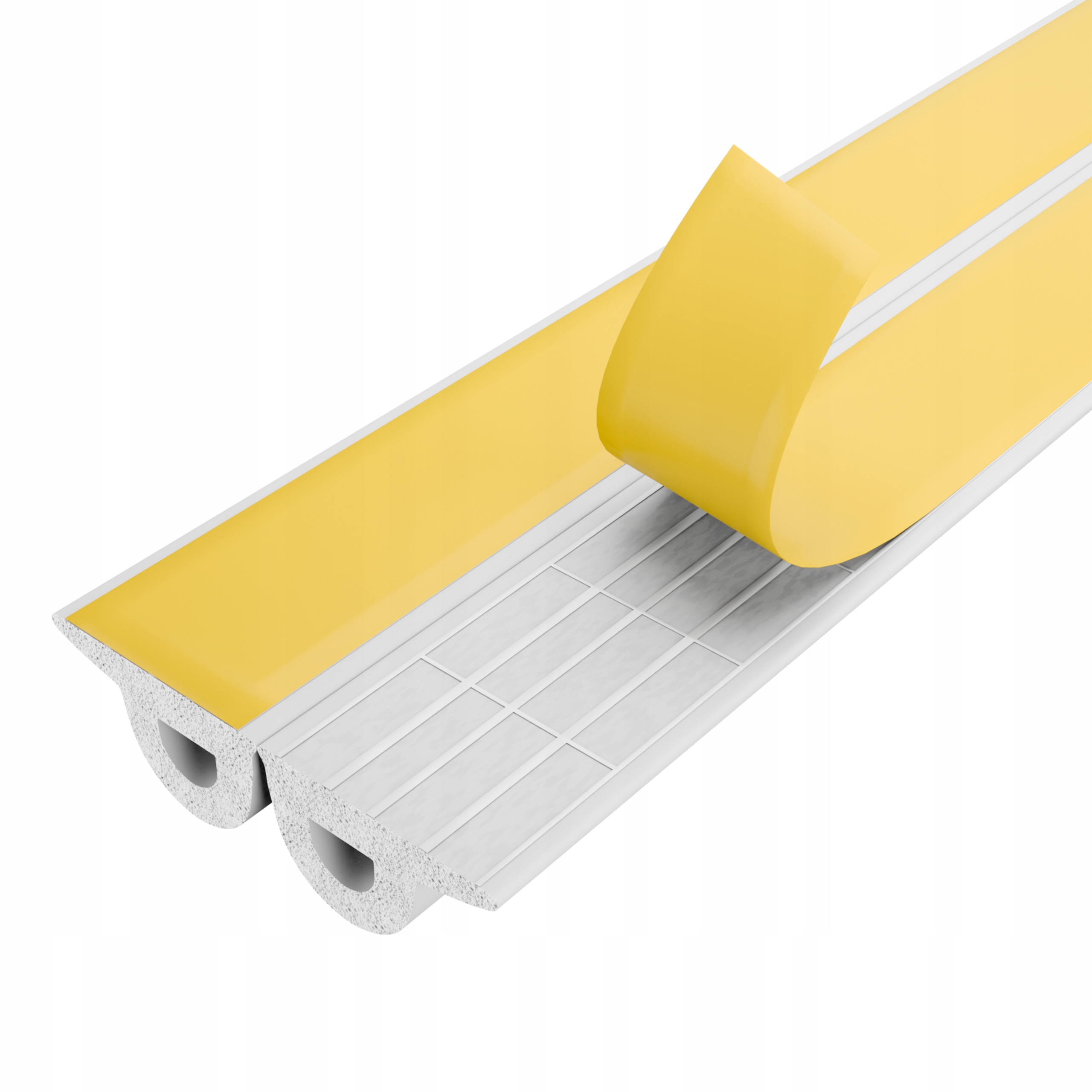 Samolepicí odhlučňovací těsnění pro okna dveří 9x5,5 mm P Bílá 100 m