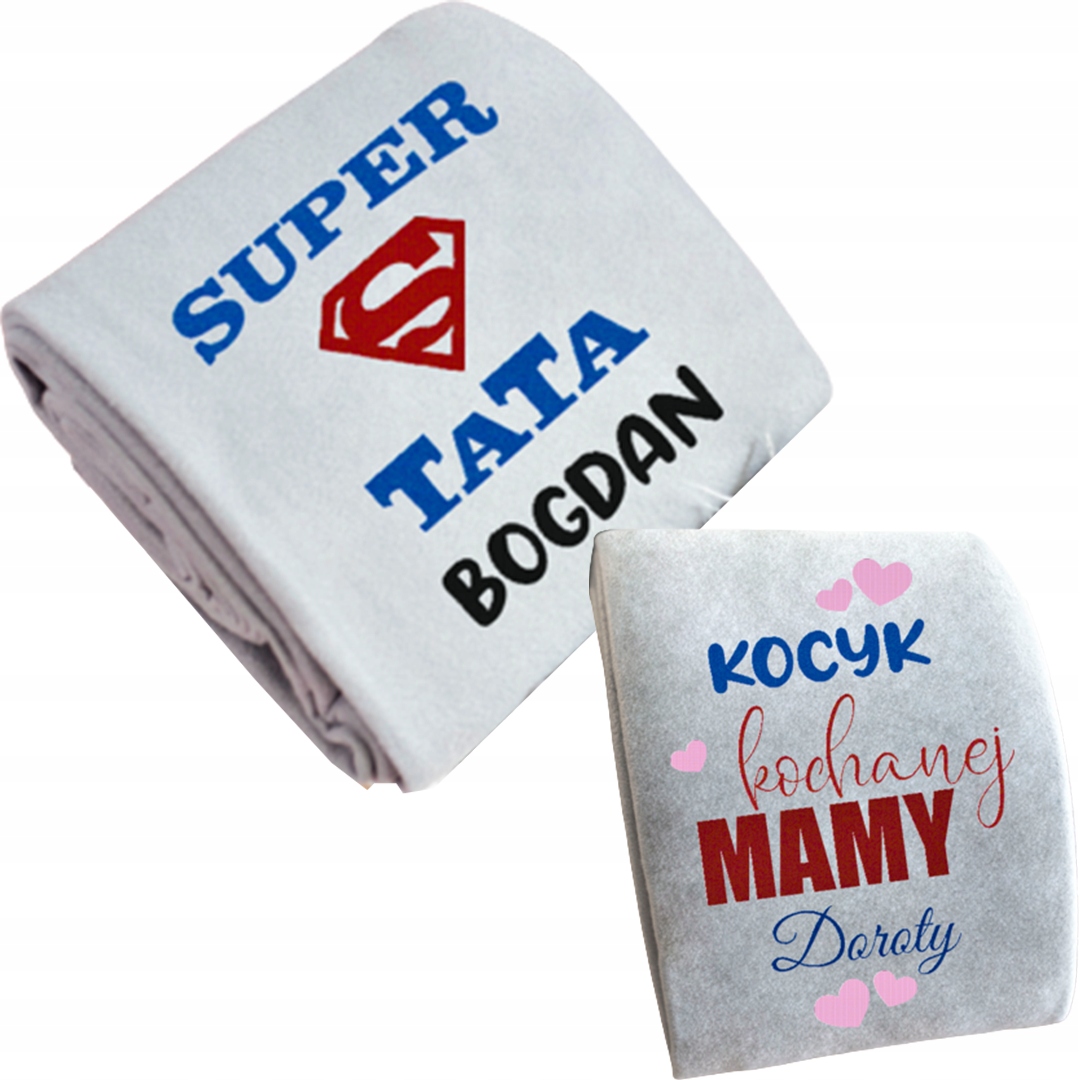 

Koc 160x200 dla Mamy Taty Personalizowany 3 rodzaj