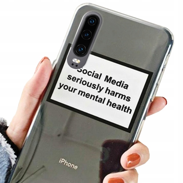 

Etui do Huawei P30 case modne Social + Szkło