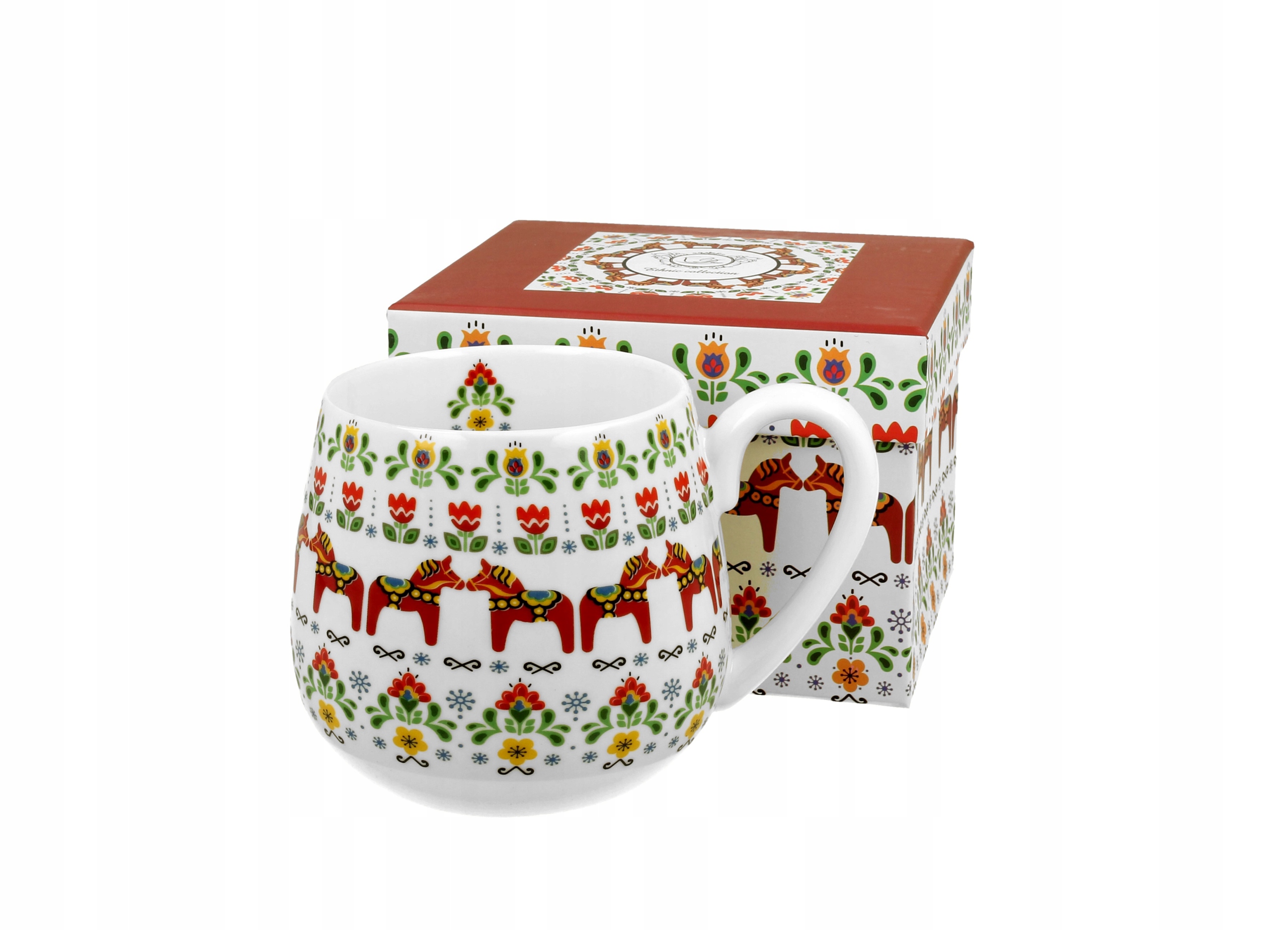 

Kubek baryłka 430 ml wzór Skandynawski