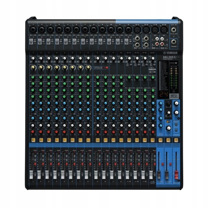 Yamaha MG20XU Analogový audio mixér 20 kanálů Usb 24bit 192kHz Spx