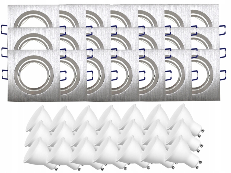 Zestaw Oprawy Sufitowe Halogen 21x +Żarówki 10W