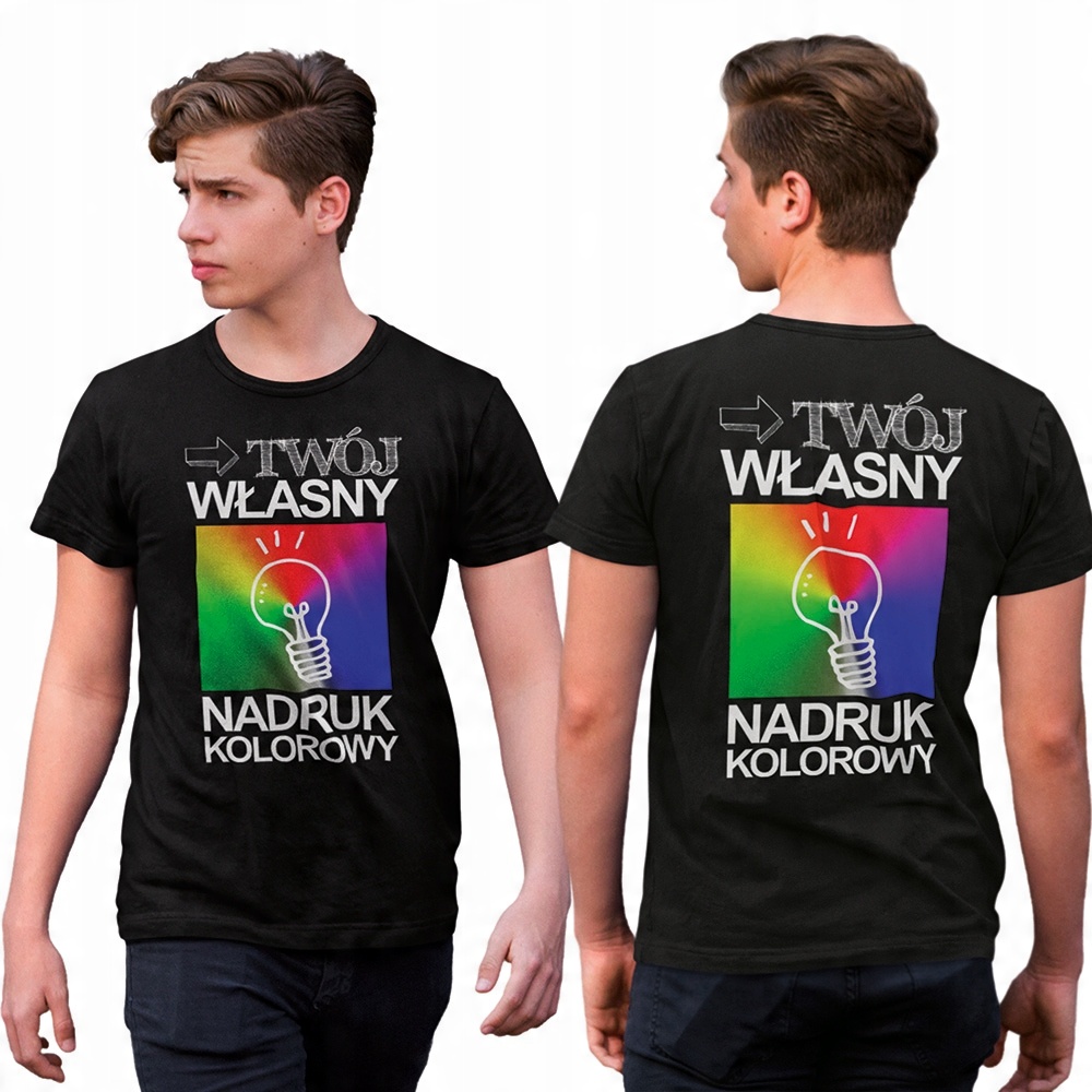 

Koszulka męska z Własnym Dwustronnym nadrukiem Xs