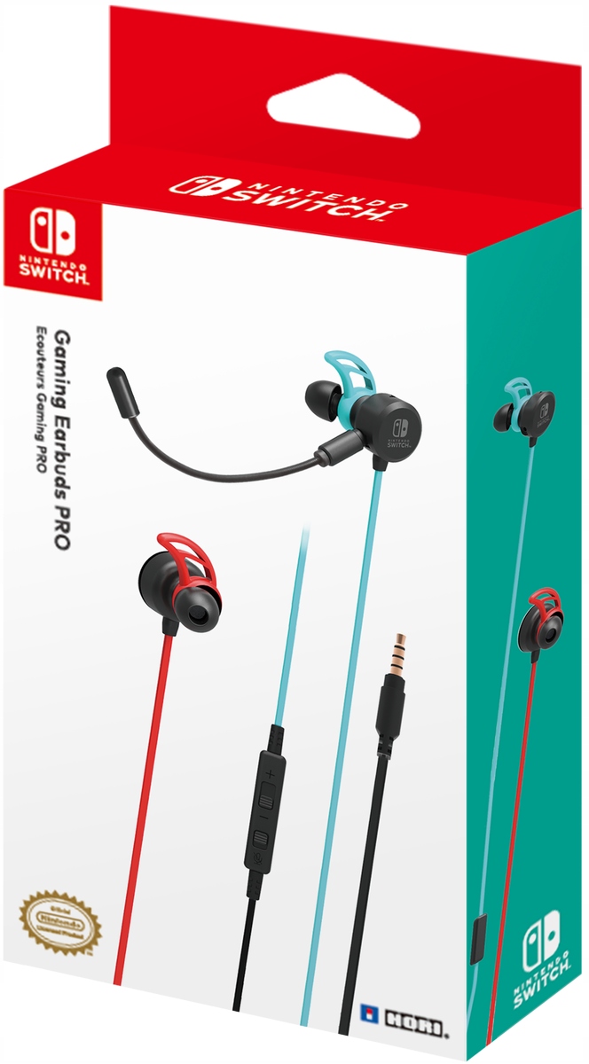 Hori Switch Słuchawki douszne z mikrofonem Redblue