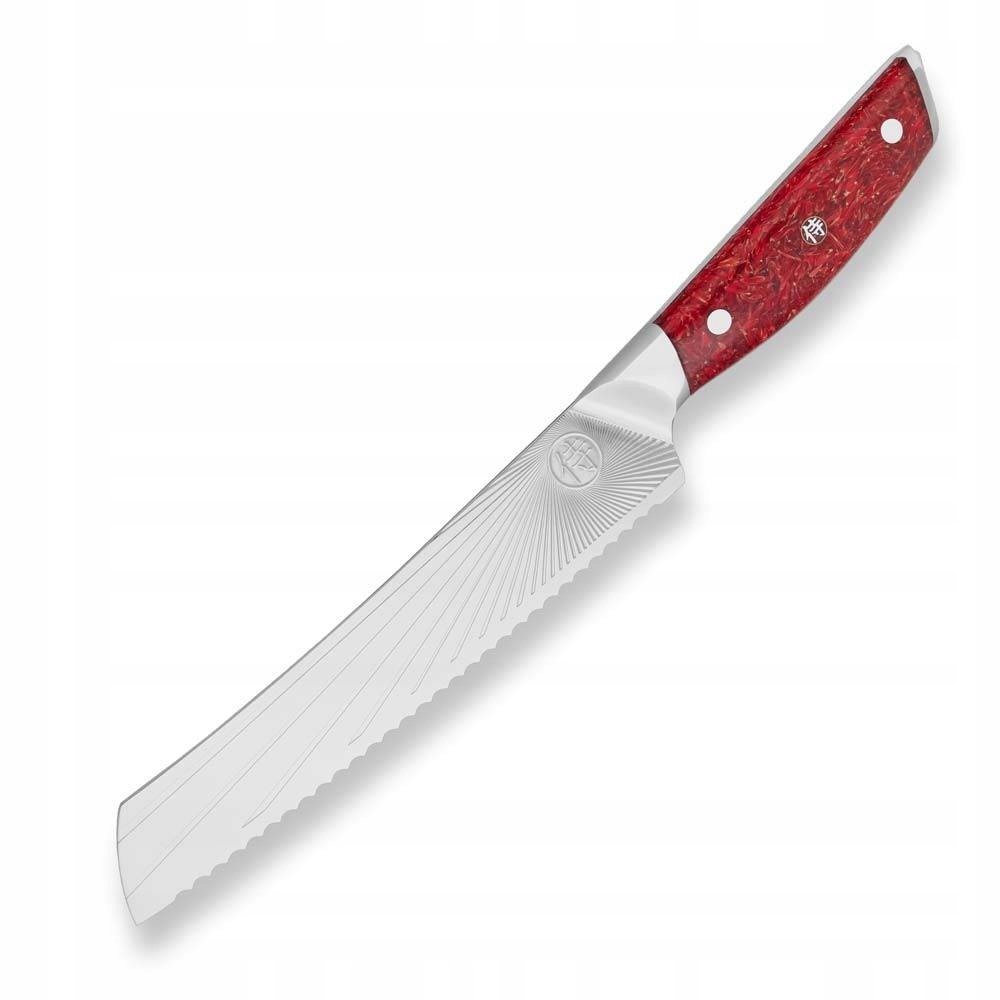 Nůž na pečivo Dellinger Northern Sun 20 cm Sandvik 14C28N červený