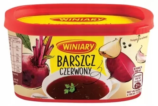 10 Sztuk Winiary Kontenerek Barszcz Czerwony Instant 170G