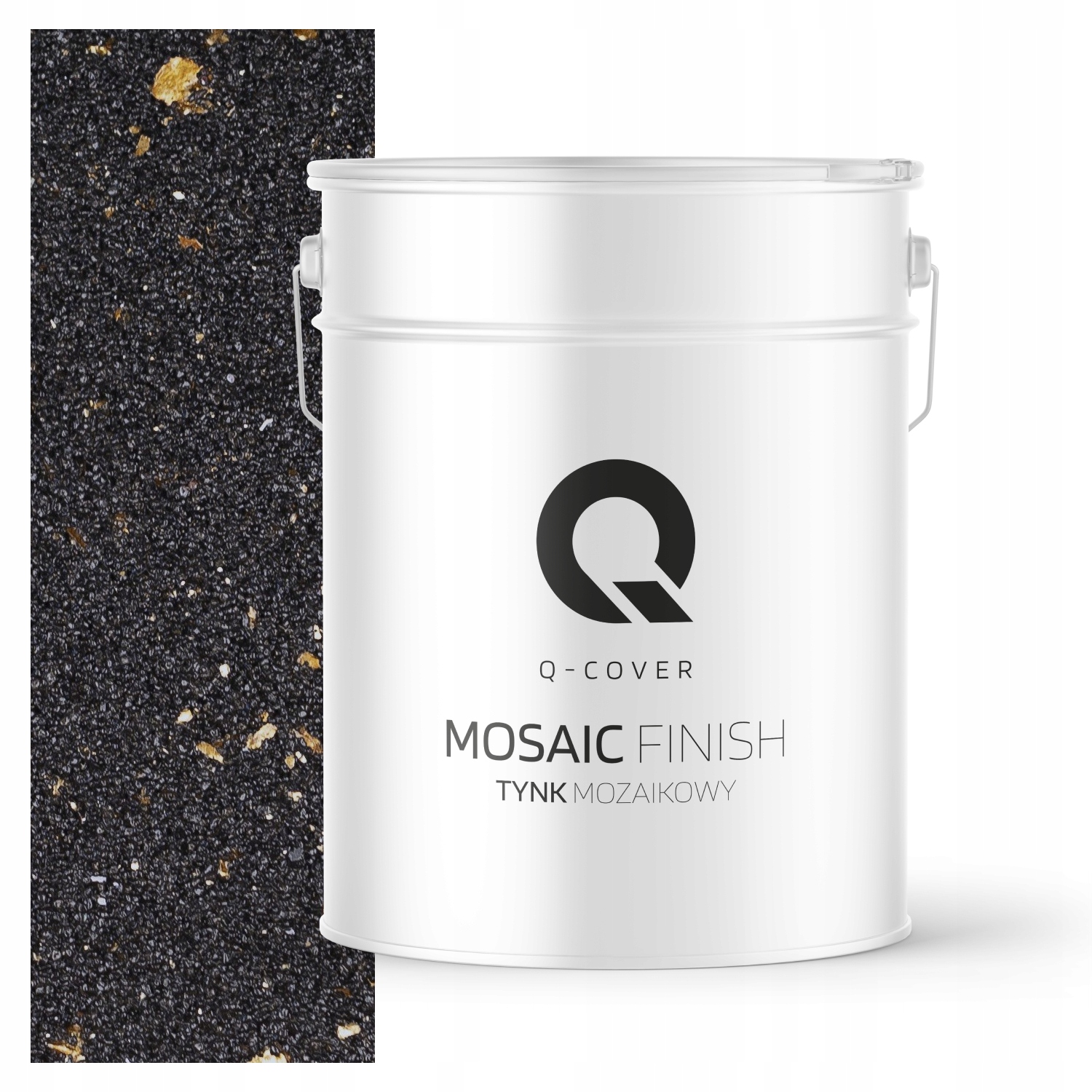 Mozaiková pryskyřičná omítka 12.5 kg Vnitřní černá se zlatou slídou M14 Ozdobná