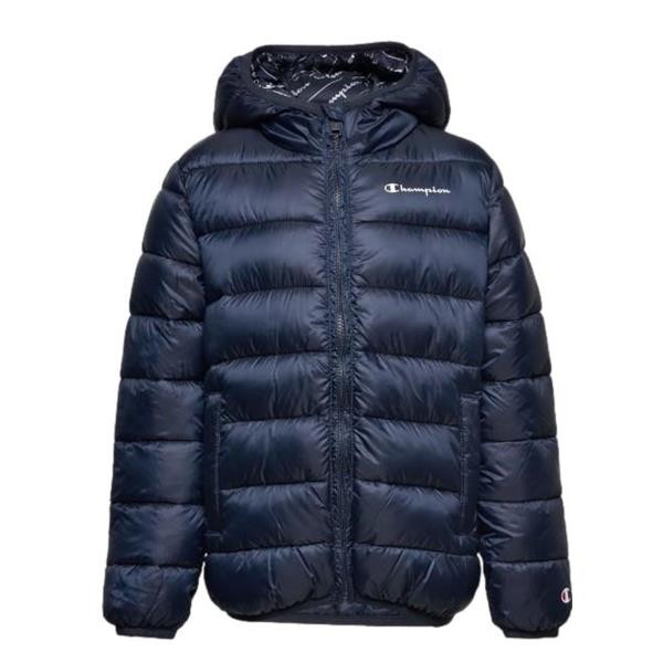 Kurtka dziecięca Champion 306197BS501 Hooded Jacket Niebieska 174-179
