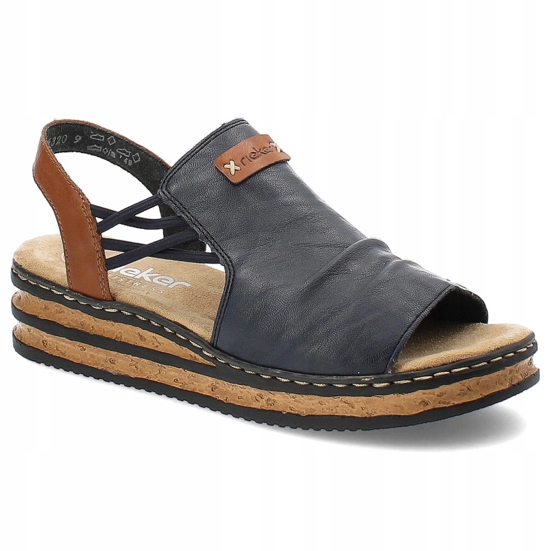 Rieker dámské sandály tmavě modré 62962-14 klínek vel. 42
