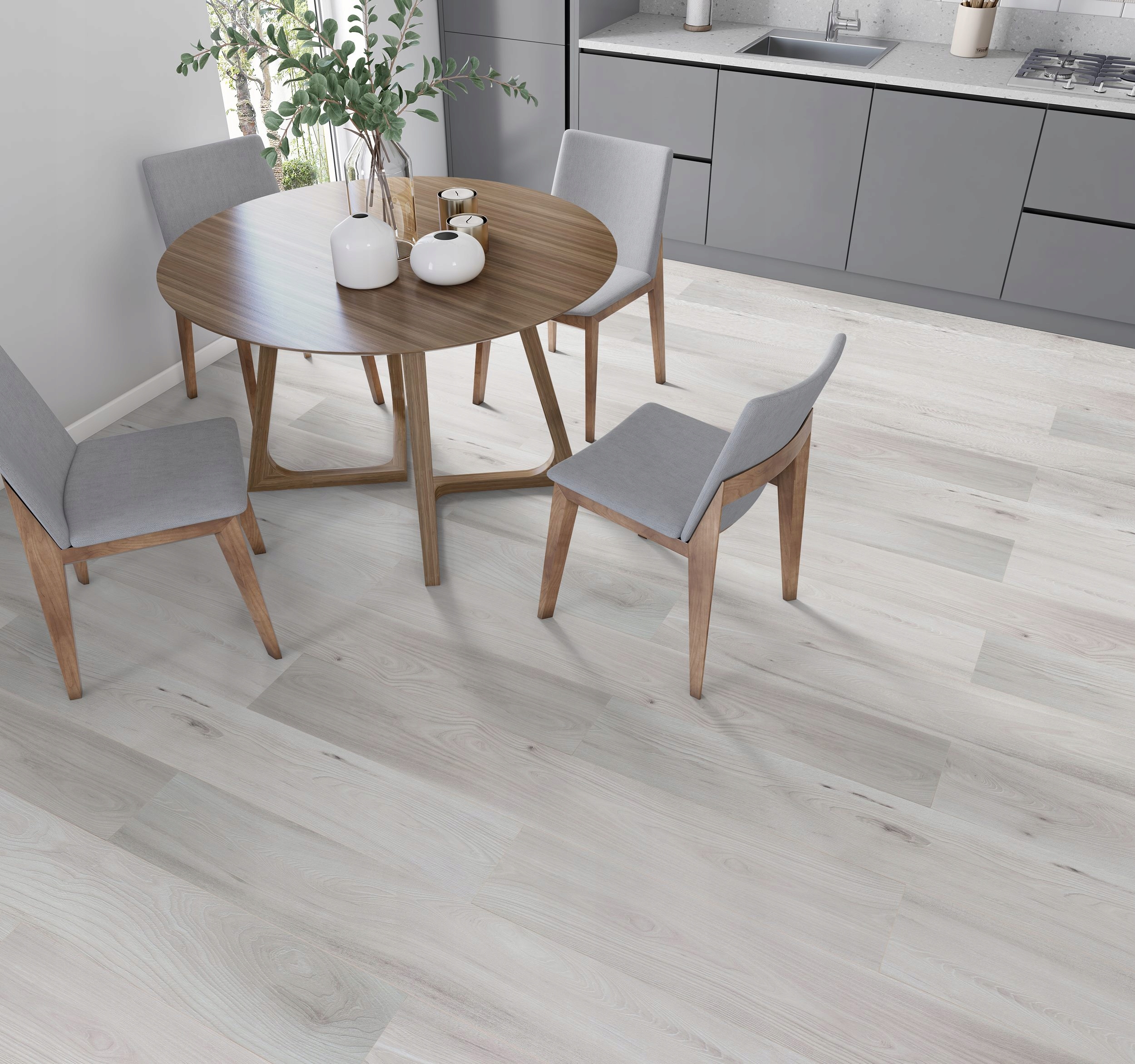 PANELE PODŁOGOWE SZARE LAMINOWANE PRÓBKA SWISS KRONO DĄB IMOLA JASNE Stan opakowania brak opakowania